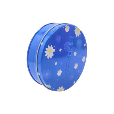 China Round Shape Cosmetic Hand Gift Tin Box Cosmetic Packing Box Metal Box Metal Box Cream Case for sale