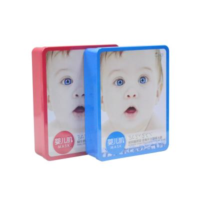 China Metal Tinplate Box Cosmetic Packaging For Face Mask Eyeshadow Cosmetic Makeup Storage Boxes for sale