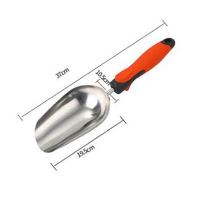 China Garden Shovel Hand Tool 37cm Round Garden Shovel PVC Handle Stainless Steel Hand Head Round Shovel for sale