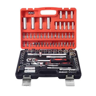 China For Repairing Tool Kit 94pcs Chrome Vanadium Steel Auto Mechanic Tool Kit Car Repairing Tool Kit for sale