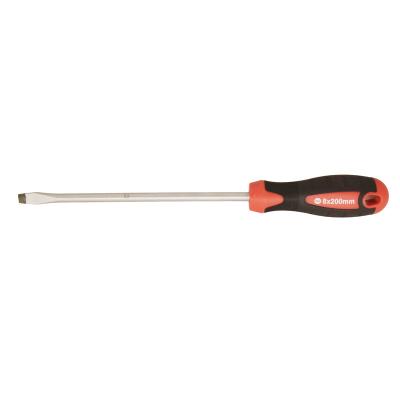 China 200mm Shaft Length Mini Slotted Screwdriver Non-slip Single Head Plastic Plastic Screwdriver for sale