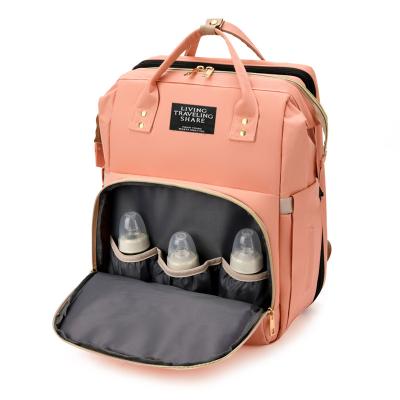 China With USB 900D Cloth Oxford Cloth Baby Waterproof Portable Diaper Bag Travel Diaper Bags mommybaby for sale