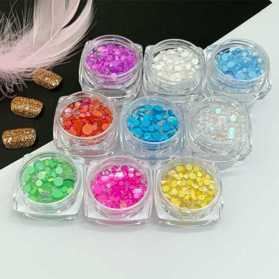 China Easy Apply Super Glitter Super Glitter Flat Back Beads Glass Stones For Nail Art for sale