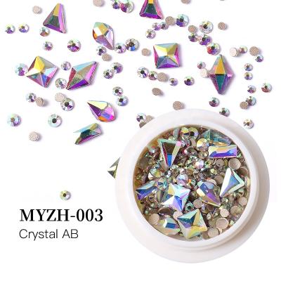 China Wholesale Shinning Rhinestone Drop Nail Rhinestones Flatback Crystal Stone Color Glass Tear Mix Size MYZH-003 For Nail Clothing Crafts for sale