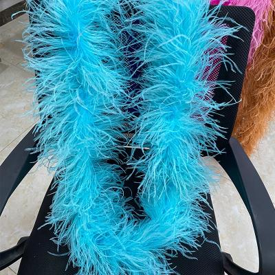 China Wholesale Best Fluffy Dyed Fancy Curly Ostrich Feather Boas 6ply Volume Various Colors For Kid/Carnival/Clothes for sale