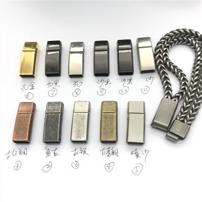 China Magnetic Stainless Steel Clasp Fashion Jewelry Men Leather Bracelet With Magnetic Clasp Stainless Steel for sale