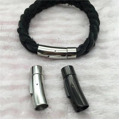 China Shiny Stainless Steel Magnetic Clasp Jewelry Accessories Xiaomi Bracelet Magnet Clasp Breaks Bracelet Safety Leather Clasp For Man for sale