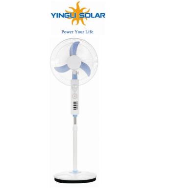 China Low Noise Factory POS Fan 12V Solar Rechargeable AC DC Fan With LED Light For Home for sale