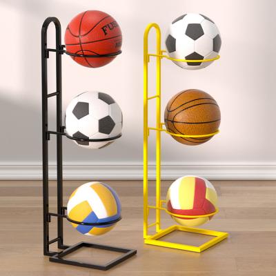 China Viable Children's Multi-Layer Ball Home Storage Rack Stainless Steel Floor Ball Rack Sporting Goods Storage Rack for sale