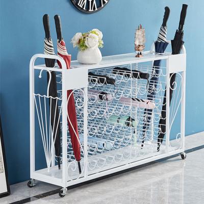 China Durable Removable Umbrella Storage Rack Indoor Stainless Steel Door Set Multi-Layer Umbrella Rack Drain Rack for sale