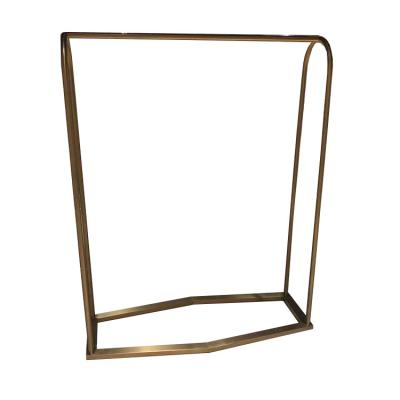 China Stainless Steel Gold Cloth Floor Rack Kids Clothing Hanger Children's Clothing Shop Display Rack Women's Garment Shop Display Racks Customized for sale