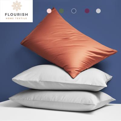 China Anti-Bacteria Flourish Hot Sale Copper +Silk Pillow Cover 22 Mm Satin 50% Mulberry Silk 50% Polyester Pillow Case for sale