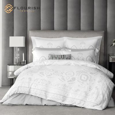 China Anti Dust Mite Flourish TENCEL Comforter Fabric Custom King Size Bohemian Bedding Cotton Duvet Cover Set Luxury Blend Bedding for sale