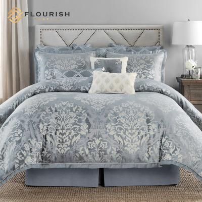 China Anti Dust Mite Flourish Polyester Bed Set King Size Bedding Set Polyester Wholesale Bedding Set Four Pieces for sale