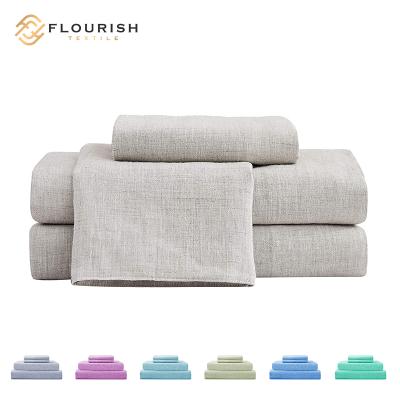 China Anti-Static Flourish Factory Direct Sale Linen Bedding Sets Hotel Bed Linen Copper Ion Linen Bedding Set for sale