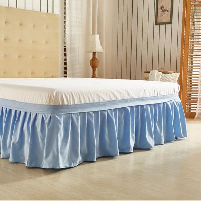 China Modern Flourish High Quality Bed Skirt, Wholesale In Stock Bed Skirt For Hotel for sale