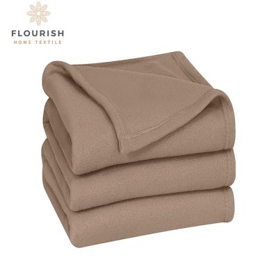 China Simply Flourish Microfiber Bedding Twin Size Gray Soft Cozy Sateen Blanket Thin Fleece Blanket for sale