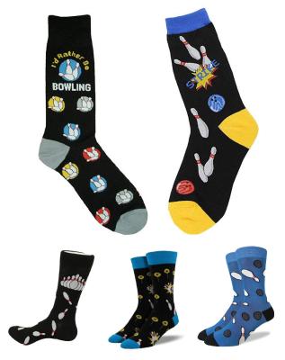 China Antibacterial Custom Happy Dress Socks Cotton Fashion Antibacterial Custom Happy Dress Socks Cotton Jacquard Logo Socks Novelty Women Men Bowling Crew Socks for sale