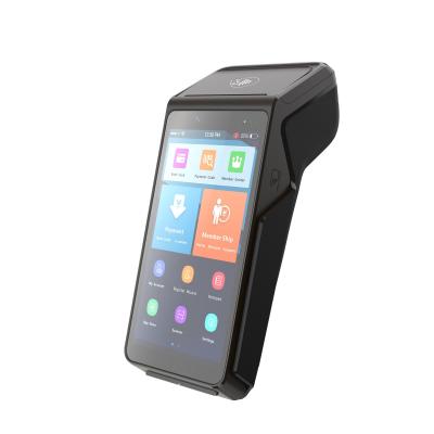 China Hotels 5.5 inch all in one machine nfc pos device 3g 4g wifi android wireless pos terminal with printer for sale