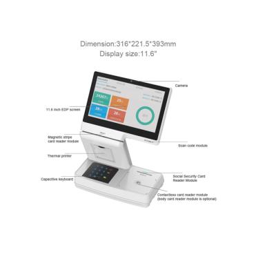 China Multifunctional POS Cash Register SDK Touch Screen POS Desktop System for sale