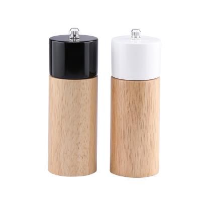 China Sustainable Wooden Salt And Pepper Grinder With Adjustable Coarseness Pepper Mill Salt Shaker Suitable For Dining And Kitchen Party for sale