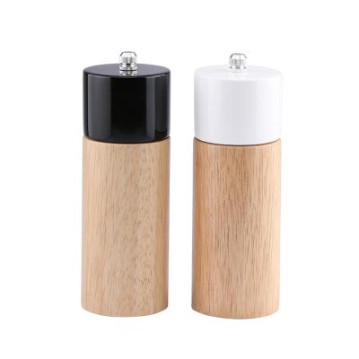 China Sea Viable Wooden Creative Salt Powder Pepper Mill Manual Bottle Grinding Seasoning Grinder for sale