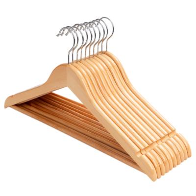 China Moroccan Hot Hanger Factory Mockups Used Natural Wooden Clothes and Coat Hangers for sale