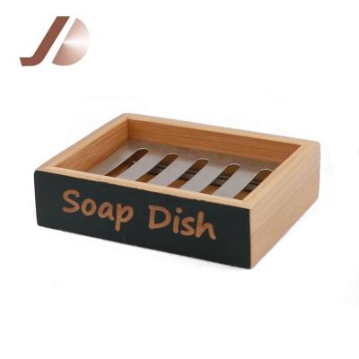 China JD-BR201F High Quality Wooden Metal Bathtub Soap Dish Customized Bamboo Bathroom Accessories for sale