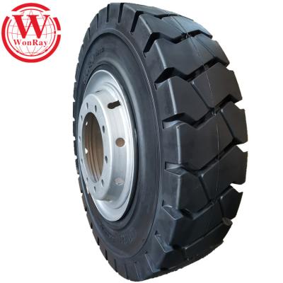 China No solid tire 10.00-20 bombcart trailer flatbed trailer parts solid tire with rim for sale for sale