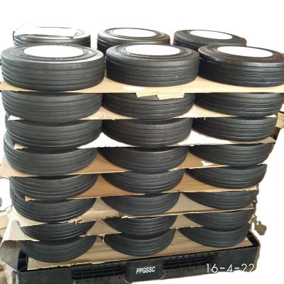 China Forklift/electric forklift tire manufacturers/china solid rubber tire 4.00-8 forklift for airport trailer for sale