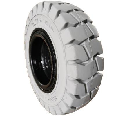 China Genie Cheap Trailer Tire Forklift Solid Tread 4.00-8 /3.75/3.00 400-8 Solid Tire Rubber Wheels With Rim for sale