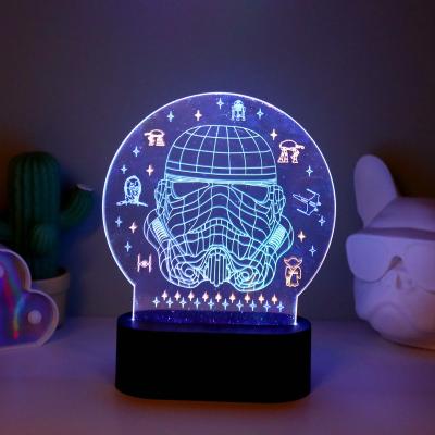 China Custom Home Decorative 3D Illusion Night Light TRENDECOR Etched Effect, Multi Color LED, USB or Battery Operated Light, Unique Designed Shaped Lamp for sale