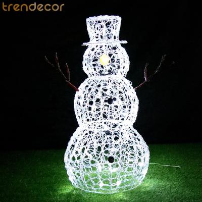 China Trendecor Christmas Outdoor Figures Indoor Outdoor Use Waterproof 90cm Soft Acrylic Snowman Figure for sale