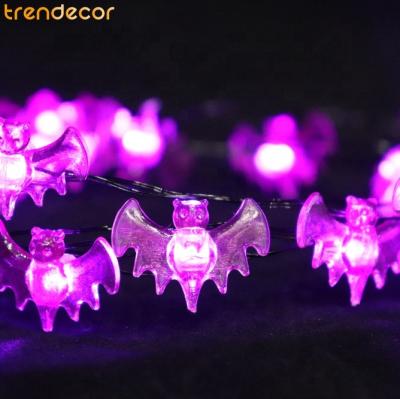 China Halloween Bat String Battery Operated Micro Copper Cable LED Lights 20 LEDs 6.2 Feet for Indoor Halloween for sale