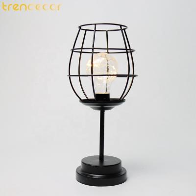 China Trendecor Bedroom Table Light Decoration Led Light Bulb Lamp Warm White Light Up Hanging Lighting Metal Led Iron Art LED Wine Cup Lamp for sale