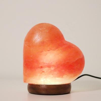 China Trendecor Table Light Home Decorative Lamp, USB Powered LED Night Light Crystal Wood Base Natural Himalayan Hand Carved Salt Lamps for sale