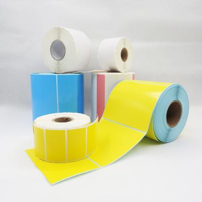 China Waterproof Custom Size Blank Barcode Printing Waterproof Paper Roll Color 4x6 Inches Label Self Adhesive Stickers for sale