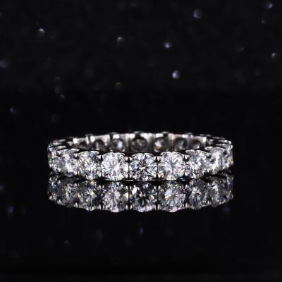 China BOJOR Style PT950 Platinum Moissanite Eternity Ring CLASSIC Ring Full Setting Moissanite Ring for sale