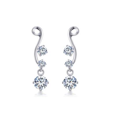 China BOJOR CLASSIC Gold Plated Zircon Sterling Silver Fashion Flower Earrings Drop Earrings For Women Girls for sale