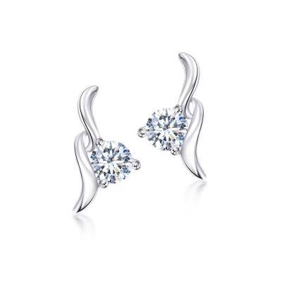 China BOJOR CLASSIC Healthy Popular Fine Jewelry 18k Gold Plated Earrings 925 Sterling Silver CZ Stud Earrings for sale