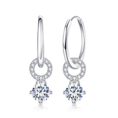 China BOJOR Hiphop Flowers of Hope Earrings Gold Plated Fine Jewelry 925 Sterling Silver Cubic Zirconia Hoop Earrings For Women Girls Mom for sale