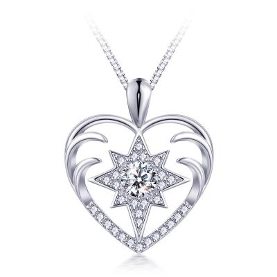 China CLASSIC BOJOR 14K Gold Plated Star Heart Necklace 5A Zircon Heart Pendant Necklaces For Women for sale