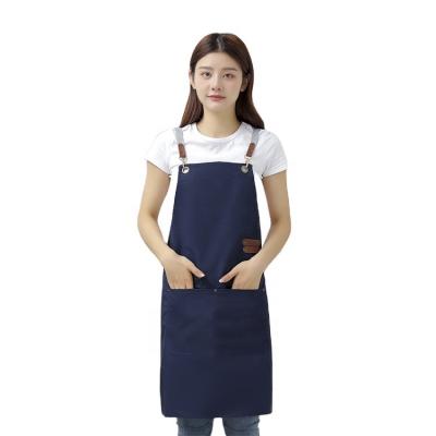 China Cute Green Canvas Apron Cleaning Apron for sale