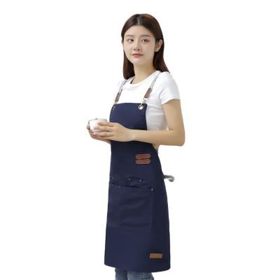 China Full Bib Beauty Salon BBQ Leather Cleaning Apron for sale