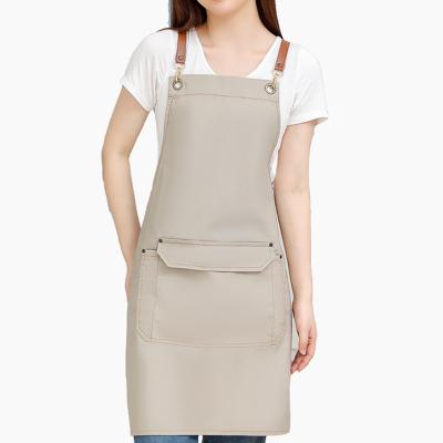 China Drink/Food Cooking Kitchen Aprons Custom Logo Kitchen Bartender Garden Barber Shop Denim Chef Canvas Apron for sale