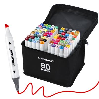 China NO Custom Art Drawing Marker Pens With Alcohol Office Marker Pens Factory Custom Bag For Student for sale