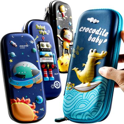 China Portable Cheap Eva Waterproof Children Zipper Cartoon Pencil Case for sale