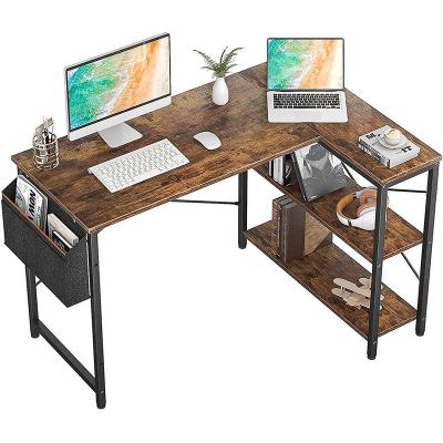 China Home Office Gaming Desk (Height) Adjustable Wooden Computer Desk Writing Workstation with Large Monitor Stand L-Shaped Desk for sale