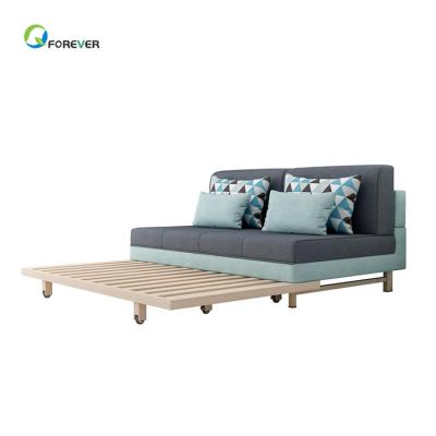 China Multi-Function Solid Wood Fabric Sofa Bed Corner Foldable Dual-Purpose Sofa Bed for sale