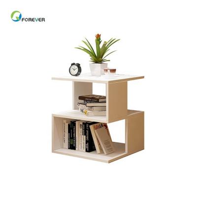 China Modern Wooden Bedroom Storage Bookcase Rack Night BOARD Bed Side Table for sale